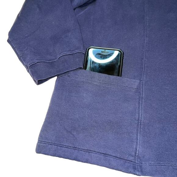 The TOG Shop Womens Button Down Casual Sweatshirt Jacket Navy Blue XL - Picture 5 of 9